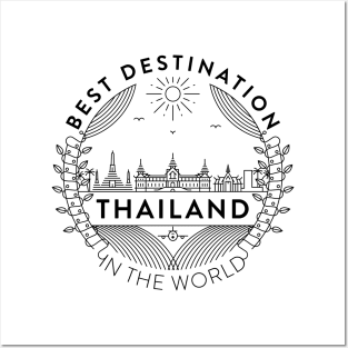 Thailand Minimal Badge Design Posters and Art